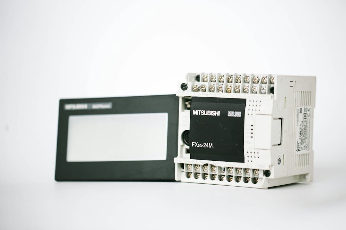 PLC and operator display panel.
