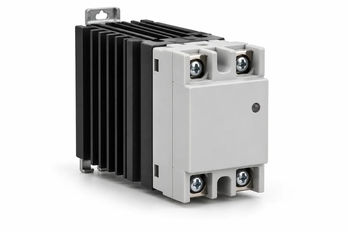 Illustration of a Omron solid state relay; not a photograph of G3PE-215B DC12-24 BY OMZ