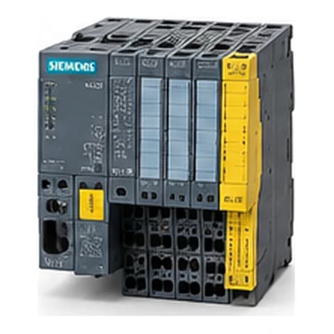 Generic illustration of a Siemens SIMATIC ET 200SP station, not a photograph of 6ES7193-6AR00-0AA0; the exact product may look different.