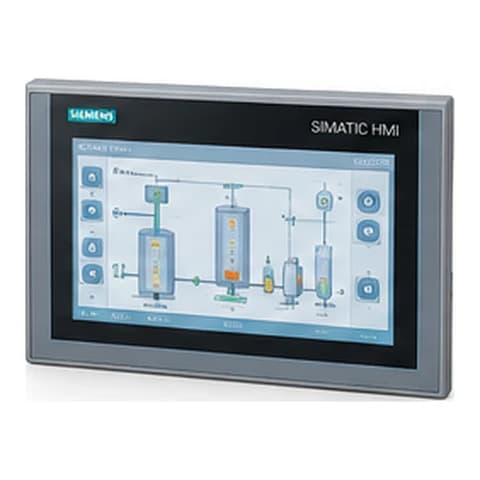 Generic illustration of a Siemens SIMATIC HMI panel, not a photograph of 6AV2124-0MC01-0AX0; the exact product may look different.